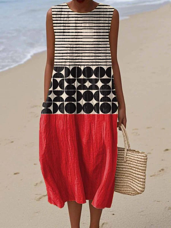 Jane | Robe Midi Colorblock